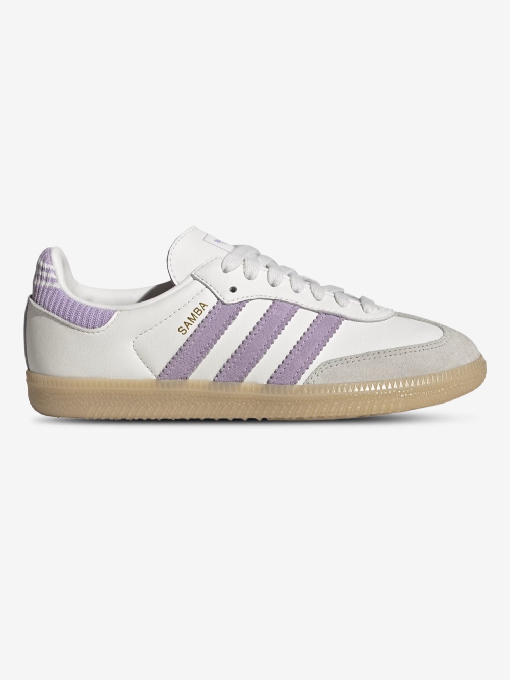 adidas Samba Low Sneakers in White & Lavender adidas Originals Samba OG KI4172